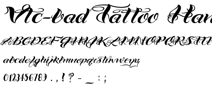VTC-Bad Tattoo Hand One font